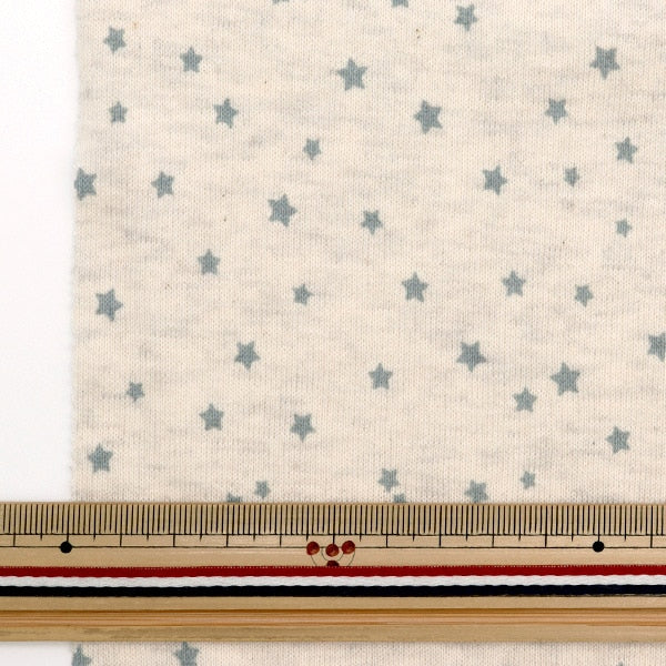 [From quantity 5] Fabric "Heather knit mini mini-hairprint star off-white 142-2344-A1"