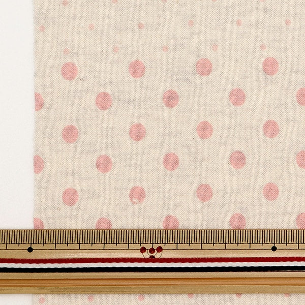 [来自数量5] 织物 “ Heather Knit Mini迷你头发印刷的点条纹，白色142-2344-B1”