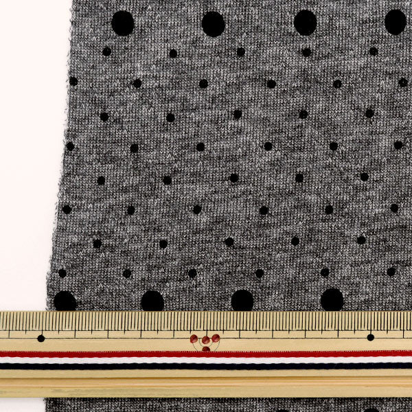 [来自数量5] 织物 “ Heather Knit Mini Mini Mini Printed Dot Stripe Grey 142-2344-B3”