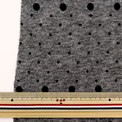 [来自数量5] 织物 “ Heather Knit Mini Mini Mini Printed Dot Stripe Grey 142-2344-B3”
