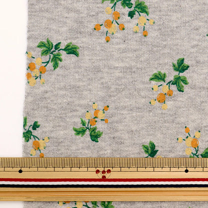 [From quantity 5] Fabric "Heather knit mini mini-hairprint tree real pattern light gray 142-2344-C2"
