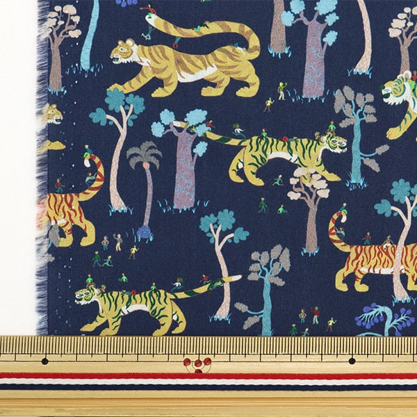 [From quantity 5] Fabric "Liberty Fabric Tana lawn Tigers Touring 363J7304-C] Liberty Japan