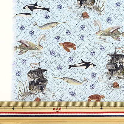 [From quantity 5] Fabric "Liberty Fabric Tana lawn Ahoi 363J7305-D] Liberty Japan