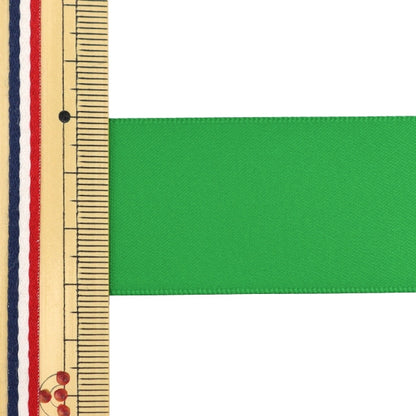 絲帶 “聚酯雙面緞面絲帶 綠色32mm x 3m”