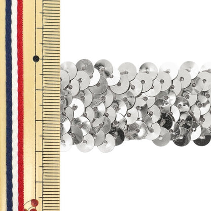 [From quantity 5] HandicraftTrim 『Glitter trim Silver 9108-Si]