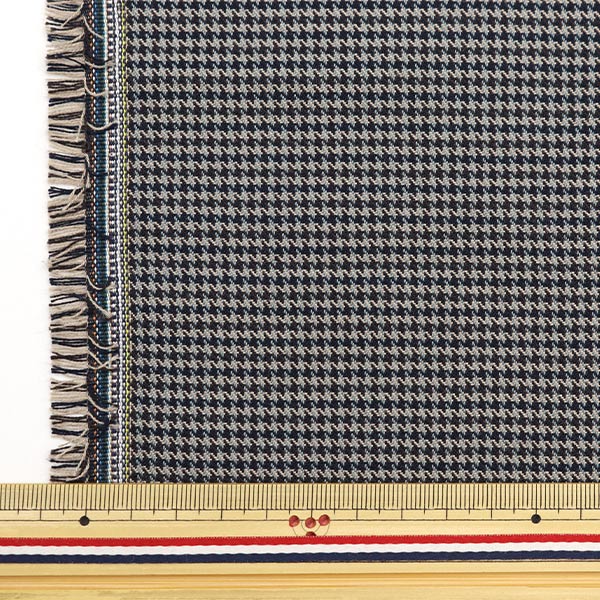 [From quantity 5] Fabric "TR Tartan's supple brushed check Houndstooth Navy TRC8001-04]