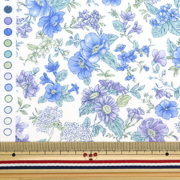 [From quantity 5] Fabric "40s Broad Flower Marche White 83052-1-1"