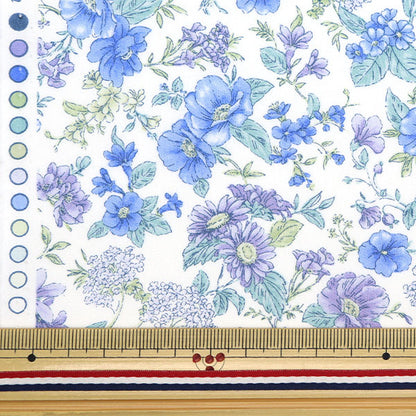 [From quantity 5] Fabric "40s Broad Flower Marche White 83052-1-1"
