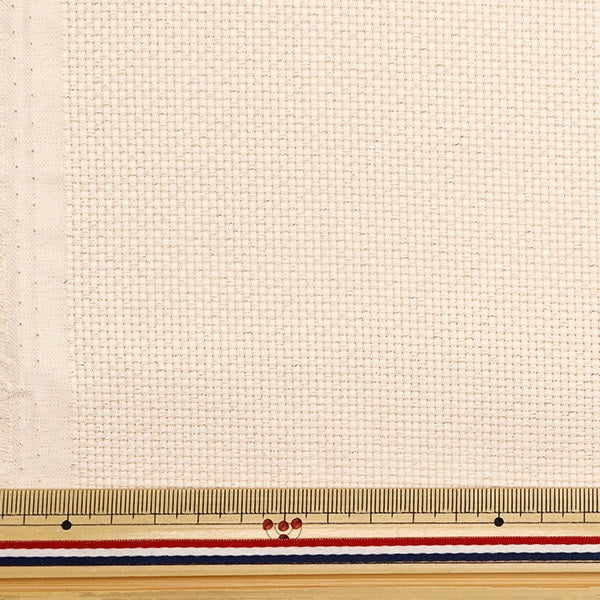 [From quantity 1] Embroidery Fabric "Lamejava Cross 55 14 Counts 55 Evolly x Gold 215535" Lecien Lecien COSMO Cosmo
