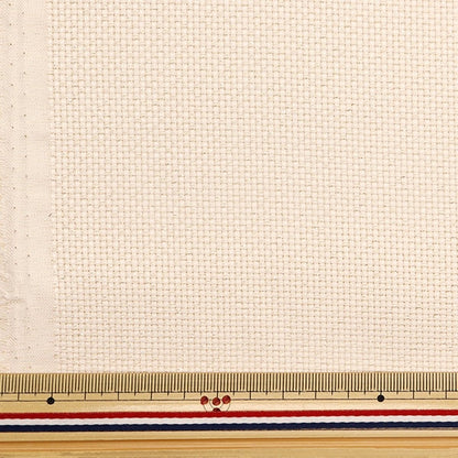 [From quantity 1] Embroidery Fabric "Lamejava Cross 55 14 Counts 55 Evolly x Gold 215535" Lecien Lecien COSMO Cosmo