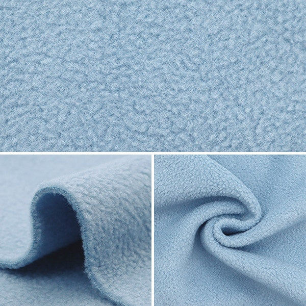 [From quantity 5] Fabric "Double-sided brushed fleece moisture absorption heat, antipilling milk blue ka22-1-MBL"