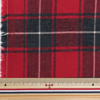 [From quantity 5] Fabric "Brushed melange check 22nd color SH2098K-22"