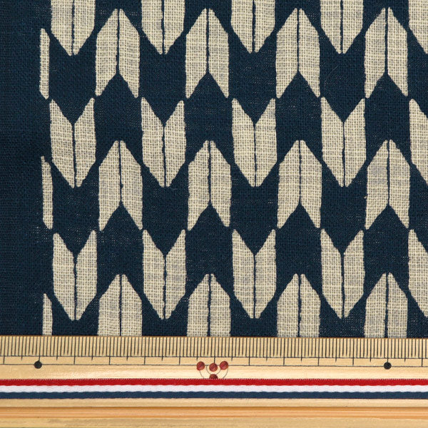 [From quantity 5] Fabric "Mura thread cross single color single color pattern Yaba 882223-27-1"