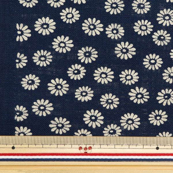 [From quantity 5] Fabric "Mura thread Cross single-colored Japanese-style pattern petkikiku 882223-28-1"