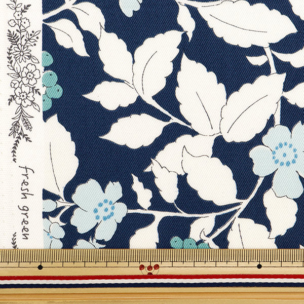 [From quantity 5] Fabric "Twill Fresh Garden Navy TWFGR-NV"