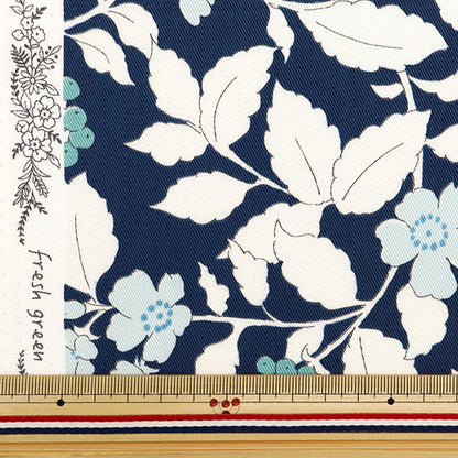 [From quantity 5] Fabric "Twill Fresh Garden Navy TWFGR-NV"