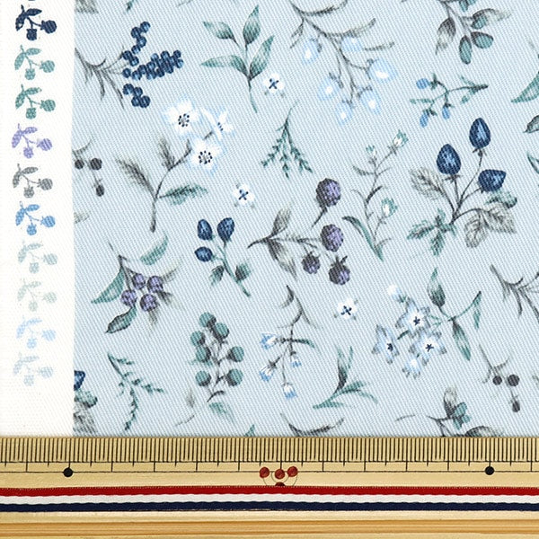 [From quantity 5] Fabric "Twill Berry Garden Blue Gray TWBEG-BLGR"