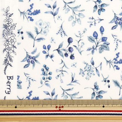 [From quantity 5] Fabric "Twill Berry Garden Blue Navy TWBEG-BLNV"