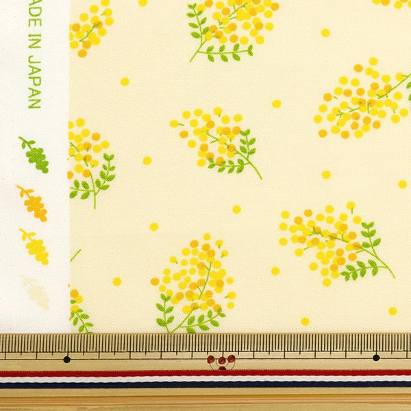 [From quantity 5] Fabric 『Sheeting Mimosa Yellow Semimo-YE]