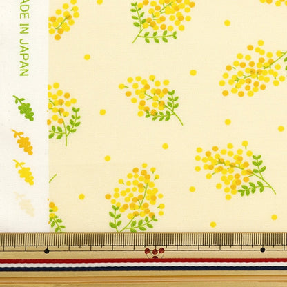 [From quantity 5] Fabric 『Sheeting Mimosa Yellow Semimo-YE]