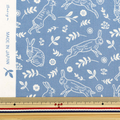 [From quantity 5] Fabric 『Scare Print Rabbit Field Dusty SQRABO-DUBL]