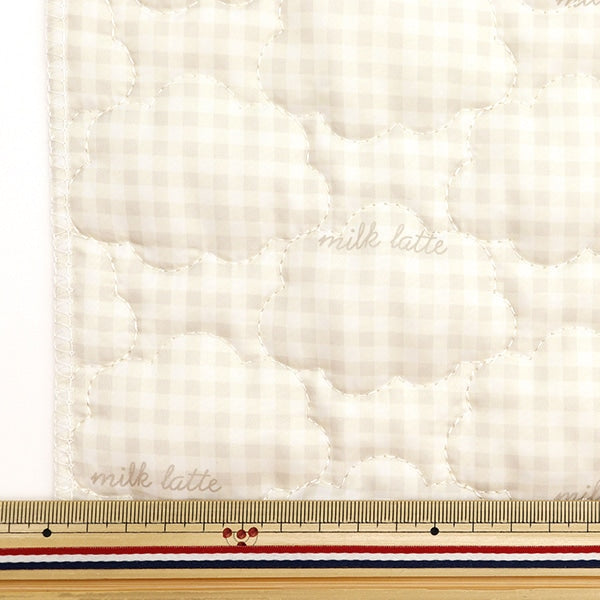 Fabric "Design quilt Cut Cloth Approximately 130cm x 50cm Milk Latte Kumo Cream MLDQ-02C]