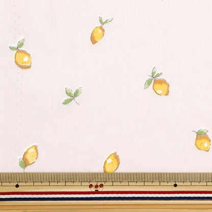 [From quantity 5] Fabric 『Sheeting Lemon Pink NO-LEMON-B]