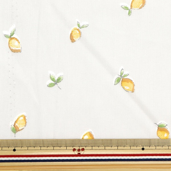 [From quantity 5] Fabric 『Sheeting Lemon Light Gray NO-LEMON-C]