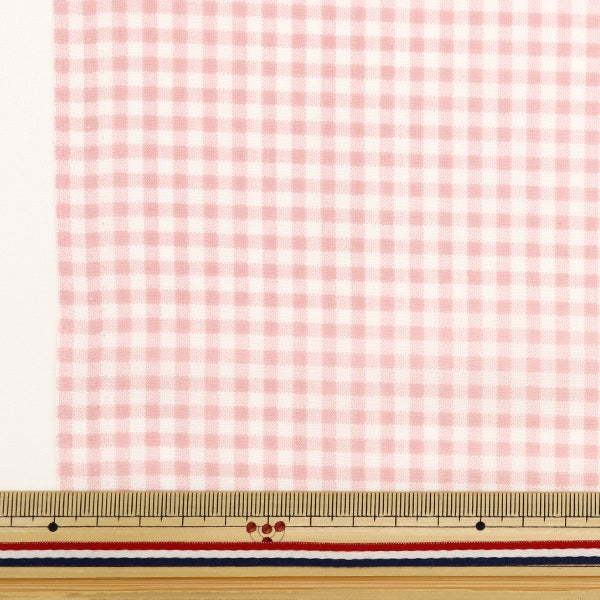 [From quantity 5] Fabric "TC Broad Check Pink Not-Ches-A"