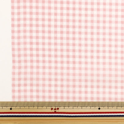 [From quantity 5] Fabric "TC Broad Check Pink Not-Ches-A"
