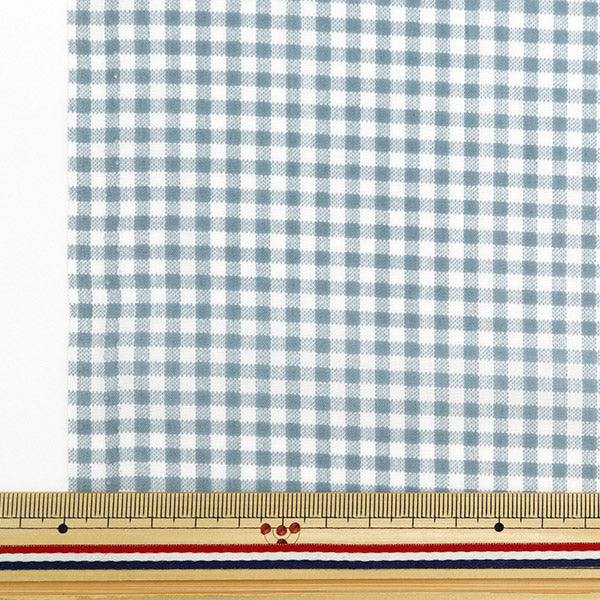 [From quantity 5] Fabric "TC Broad Check Blue Green Not-Ches-C"