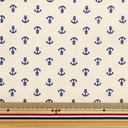 [From quantity 5] Fabric 『Sheeting Anchor Natural No-Anch-A]