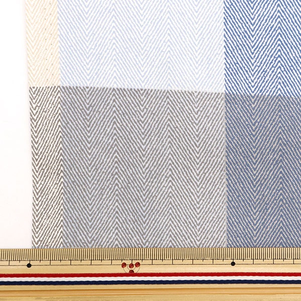 [From quantity 5] Fabric 『Sheeting Big Check Blue NO-BCHE-B]