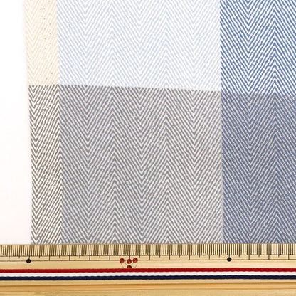 [From quantity 5] Fabric 『Sheeting Big Check Blue NO-BCHE-B]