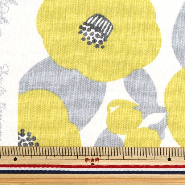 [From quantity 5] Fabric "Cotton hemp canvas Tsubaki Yellow CLCCAM-YE"