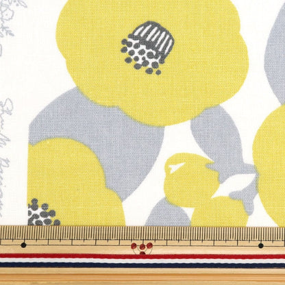 [From quantity 5] Fabric "Cotton hemp canvas Tsubaki Yellow CLCCAM-YE"