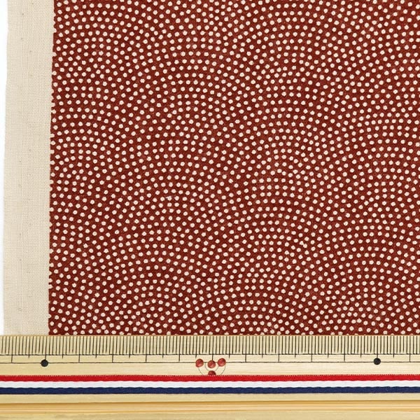 [From quantity 5] Fabric 『Sheeting Japanese tone shark Komon red 88222-10-6]