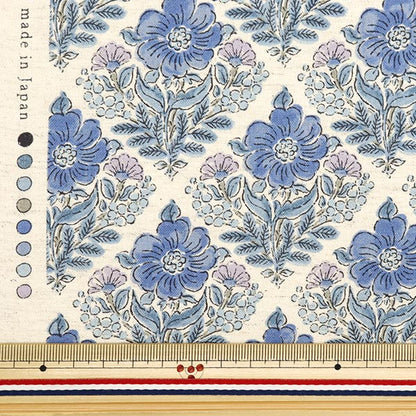 [From quantity 5] Fabric "Cotton linenSheeting Posey Botanical bouquet pattern d YGA-69060-2D] KOKKA