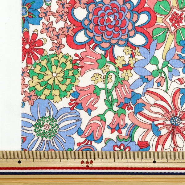 [From quantity 5] Fabric "Liberty Fabric Tana lawn Rainbow Garden 3634107-24AU] Liberty Japan