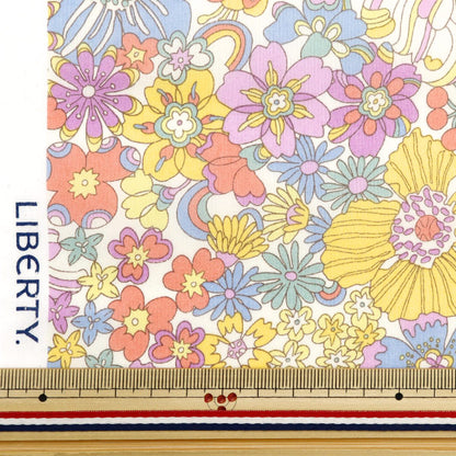 [From quantity 5] Fabric "Liberty Fabric Tana lawn Rainbow Garden 3634107-24CU] Liberty Japan