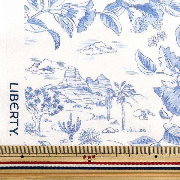 [From quantity 5] Fabric "Liberty Fabric Tana lawn Delft Lagoon 3634135-24AU] Liberty Japan