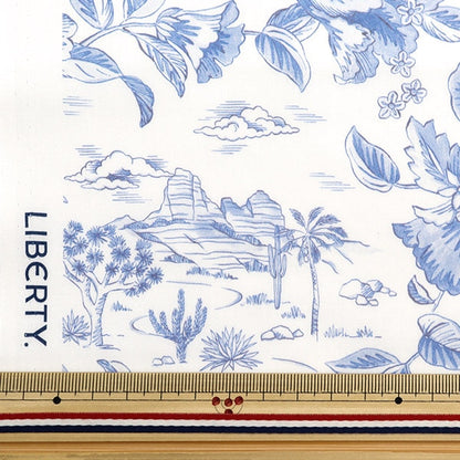 [From quantity 5] Fabric "Liberty Fabric Tana lawn Delft Lagoon 3634135-24AU] Liberty Japan