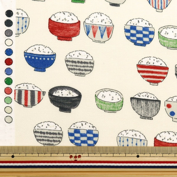 [From quantity 5] Fabric 『Oxford deliciousFabric Rice pattern Kinari YKA-16070-1A] KOKKA