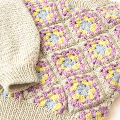 Knitting kit "AMOTTO Granny Square Kids Sweater Kit Sugarmint" Sawada Sawada