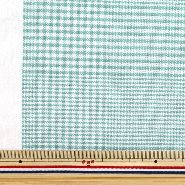 [From quantity 5] Fabric 『Scare Print Glen Check Light Blue SQGLCE-LBLGR "