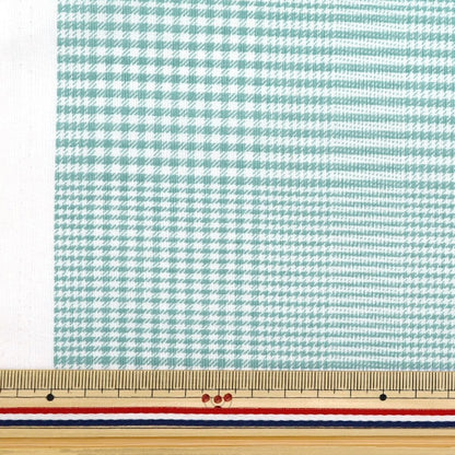 [From quantity 5] Fabric 『Scare Print Glen Check Light Blue SQGLCE-LBLGR "