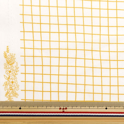 [From quantity 5] Fabric 『Scare Print Window Pen Yellow SQWIPE-YE]