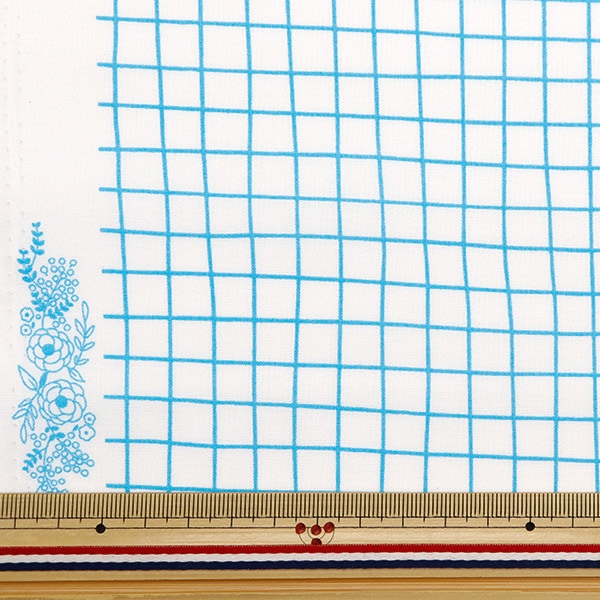 [From quantity 5] Fabric 『Scare Print Window Pen Blue SQWIPE-BL]