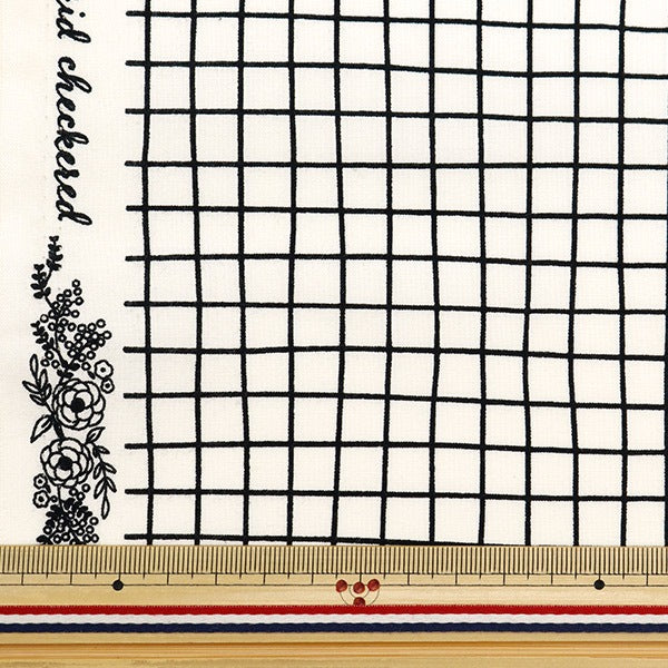 [From quantity 5] Fabric 『Scare Print Window Pen Black SQWIPE-BK]