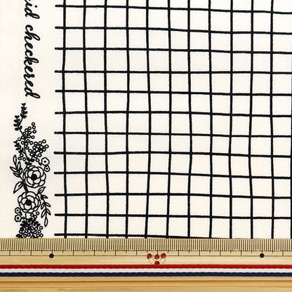 [From quantity 5] Fabric 『Scare Print Window Pen Black SQWIPE-BK]